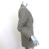 Gucci GG jacquard canvas blazer in beige, two-button size 38, authentic pre-owned luxury jacket
