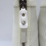 Christian Louboutin Kimi 55 Perforated Patent Leather Ankle Boots White Size 38