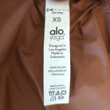 Alo Yoga Hooded Sprinter Jacket Brown Size Extra Small