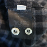 Isabel Marant Etoile Shirtdress Rane Gray Gingham Size 38 Long Sleeve Dress