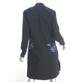 Dries Van Noten Sequined Shirtdress Black Cotton Size 36 Long Sleeve Dress