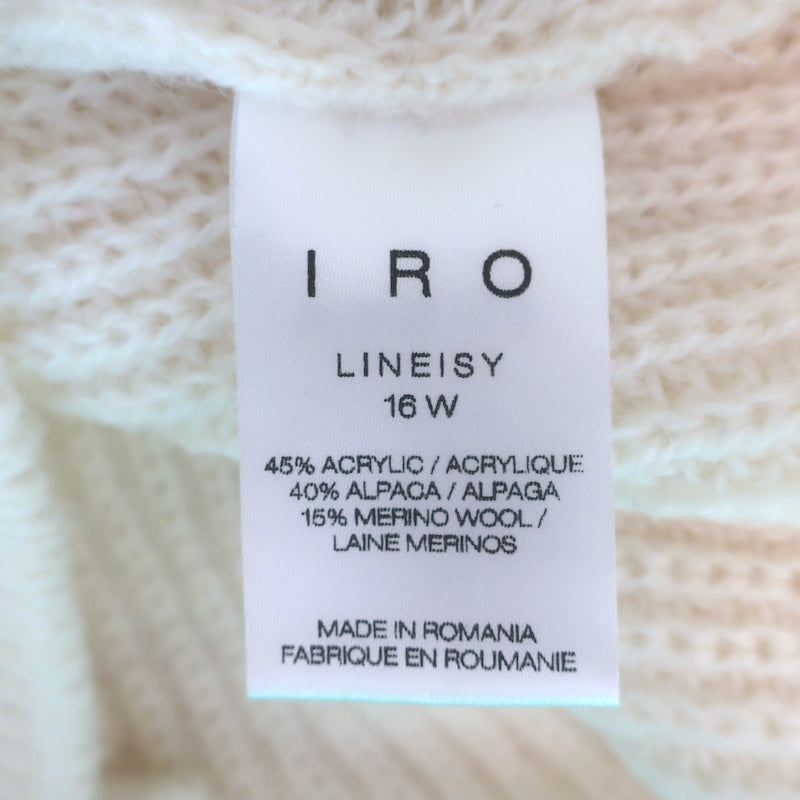 IRO Lineisy Cold-Shoulder Sweater Ivory Alpaca-Blend Knit Size Extra Small NEW