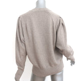 Isabel Marant Etoile Charlise Sweater Taupe Cotton-Wool Size 38