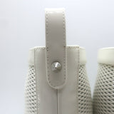 Christian Louboutin Kimi 55 Perforated Patent Leather Ankle Boots White Size 38