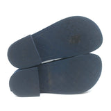 Chanel Chain-CC Quilted Suede Dad Sandals Navy Size 37