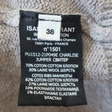 Isabel Marant Etoile Charlise Sweater Taupe Cotton-Wool Size 38