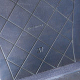 Chanel Chain-CC Quilted Suede Dad Sandals Navy Size 37