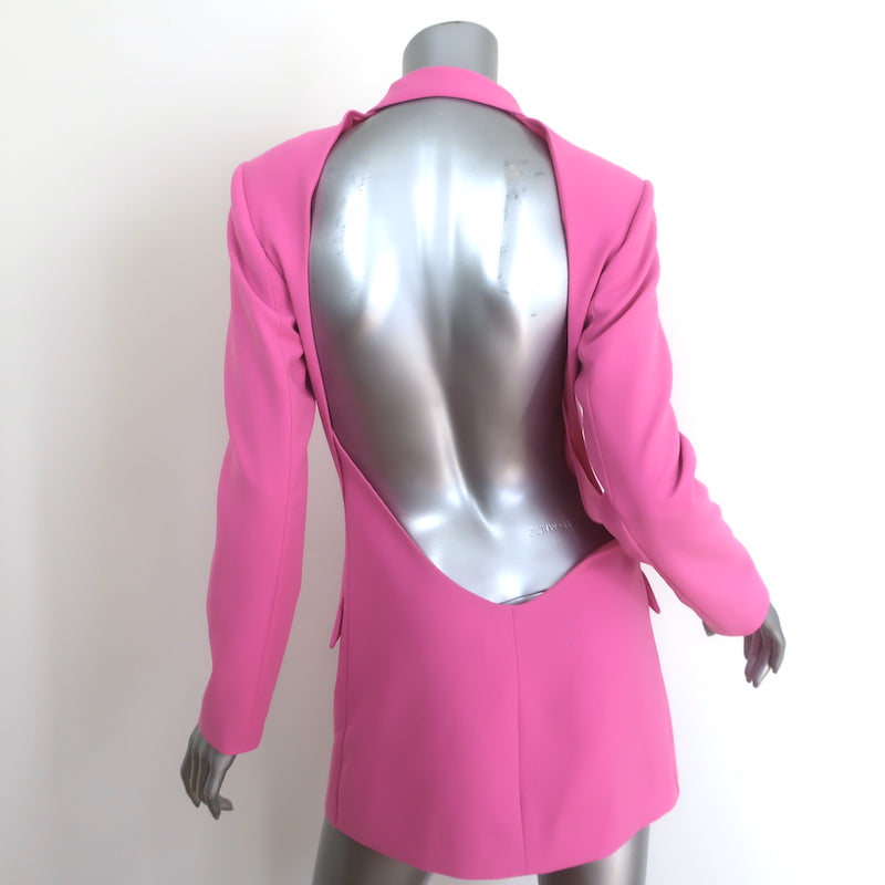 MONOT Backless Mini Blazer Dress Pink Crepe Size 38