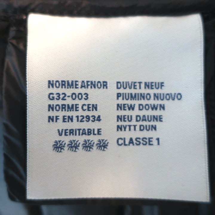 Moncler Delfi Leather Down Puffer Jacket Black Size 0