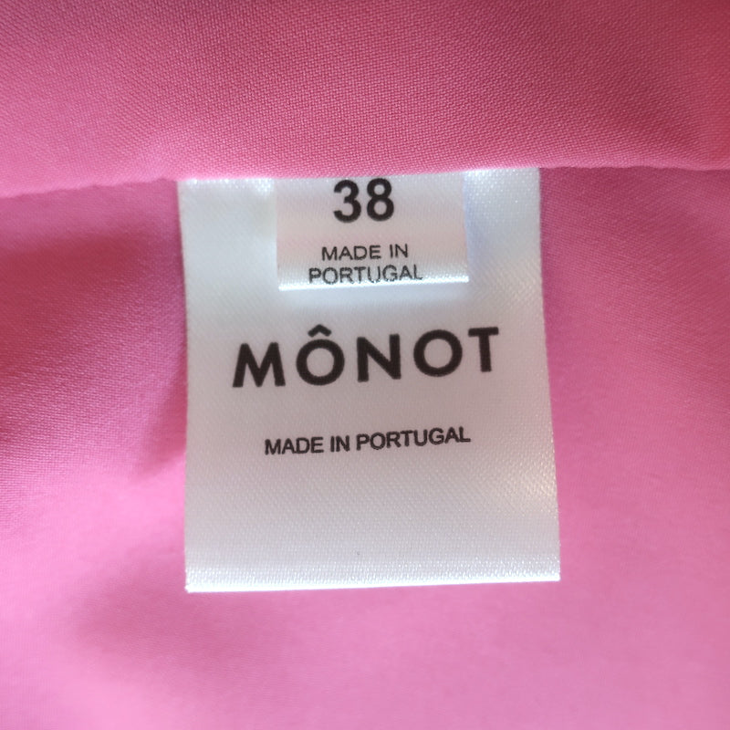 MONOT Backless Mini Blazer Dress Pink Crepe Size 38