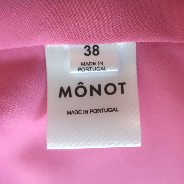 MONOT Backless Mini Blazer Dress Pink Crepe Size 38