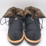 Louis Vuitton Pillow Comfort Ankle Boots Black & Brown Monogram Nylon Size 38