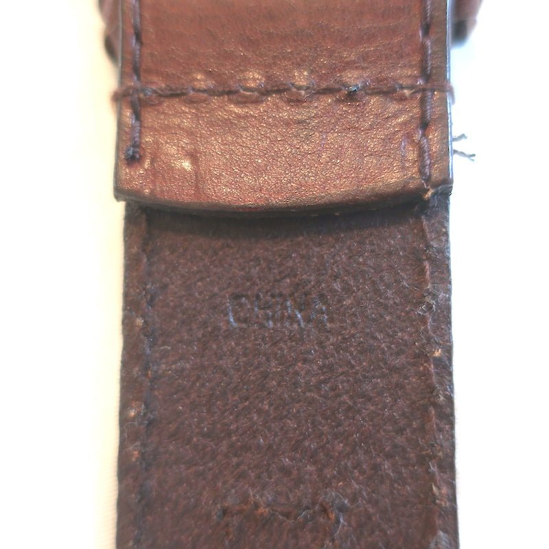 Michael Kors Belt Brown Studded &amp; Braided Leather Size Small