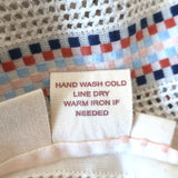 Alix of Bohemia Winnie Shirt Cream Striped Basket Weave Cotton Size Small