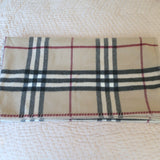 Burberry Nova Check Throw Blanket Beige Lambswool