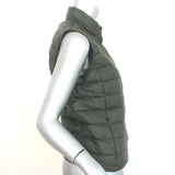 Moncler Liane Down Puffer Vest Dark Olive Size 1 NEW