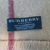 Burberry Nova Check Throw Blanket Beige Lambswool