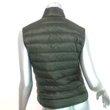 Moncler Liane Down Puffer Vest Dark Olive Size 1 NEW