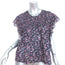 Isabel Marant Etoile Blouse Ilayona Printed Cotton Size 36 Flutter Sleeve Top