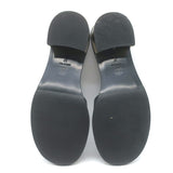 Chanel 23K CC Gold-Heel Slide Sandals Black Leather Size 37