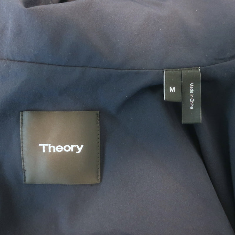 Theory Solomon Hooded Shell Jacket Navy Size Medium