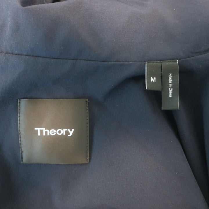 Theory Solomon Hooded Shell Jacket Navy Size Medium