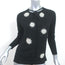 Dice Kayek Crystal-Embellished Cardigan Black Merino Wool Size Medium NEW