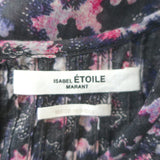 Isabel Marant Etoile Blouse Ilayona Printed Cotton Size 36 Flutter Sleeve Top