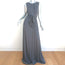Bottega Veneta Belted Gown Gray Silk Jersey Size 40 Sleeveless Maxi Dress