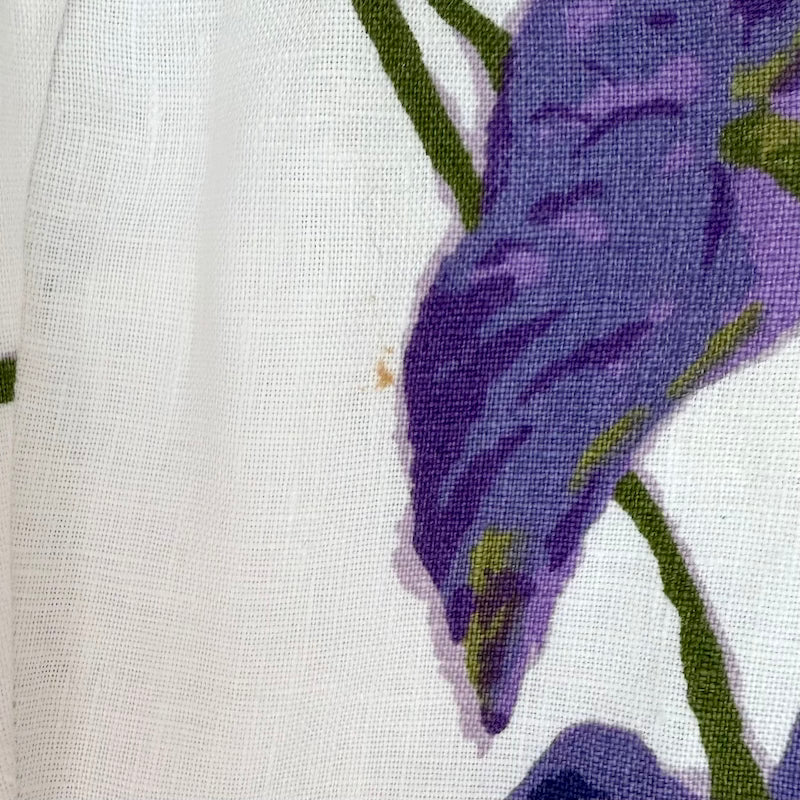 Reformation Yana Halter Midi Dress White Anthurium Print Linen Size 6