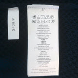 Michael Kors Zip-Up Sweater Jacket Navy Wool-Blend Honeycomb Knit Size Small NEW