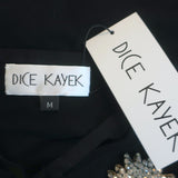 Dice Kayek Crystal-Embellished Cardigan Black Merino Wool Size Medium NEW