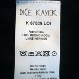 Dice Kayek Crystal-Embellished Cardigan Black Merino Wool Size Medium NEW