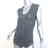 Isabel Marant Mamet Tank Top Dark Gray Linen Jersey Size Extra Small NEW