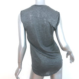 Isabel Marant Mamet Tank Top Dark Gray Linen Jersey Size Extra Small NEW