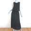 Vince Sleeveless Blouson Maxi Dress Black Silk Jacquard Size Small