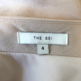 The Sei Ruched One-Shoulder Mini Dress Beige Size 4