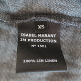 Isabel Marant Mamet Tank Top Dark Gray Linen Jersey Size Extra Small NEW