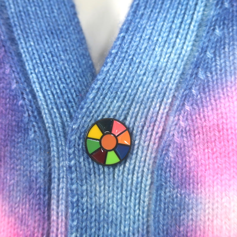 The Elder Statesman Olympus tie-dye cashmere cardigan in multi-color, authentic pre-owned size XS