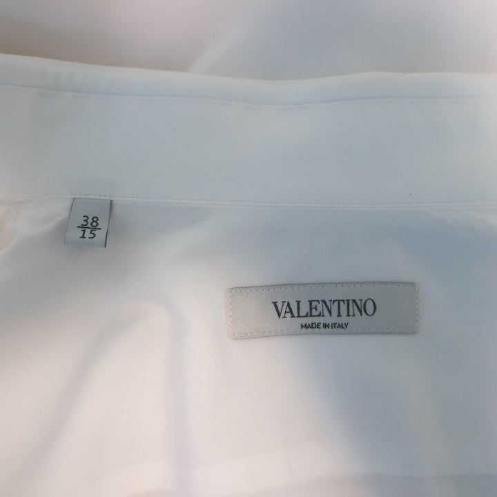 Valentino Long Sleeve Button Down Shirt White Cotton Size 38 / 15