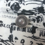 Christian Dior Paris Print Denim Jacket Cream/Black Size US 6