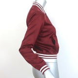 R13 Shrunken Roadie Jacket Burgundy Satin Size Small NEW