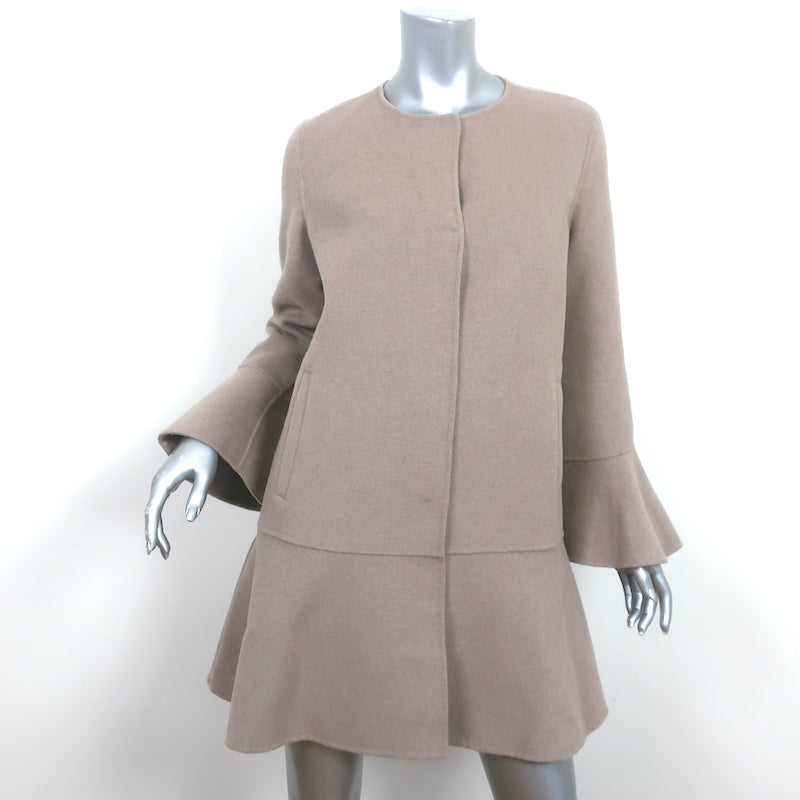 Zara Bell Sleeve Coat Beige Wool Felt Size Medium – Celebrity Owned