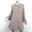Zara Bell Sleeve Coat Beige Wool Felt Size Medium