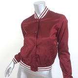 R13 Shrunken Roadie Jacket Burgundy Satin Size Small NEW
