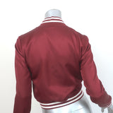 R13 Shrunken Roadie Jacket Burgundy Satin Size Small NEW
