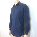 Prada Long Sleeve Button Down Shirt Navy Stretch Cotton Size 38 / 15