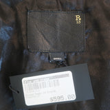 R13 Shrunken Roadie Jacket Burgundy Satin Size Small NEW