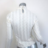 Sablyn Hailey B Mock Neck Lace Top Cream Size Small