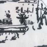 Christian Dior Paris Print Denim Jacket Cream/Black Size US 6